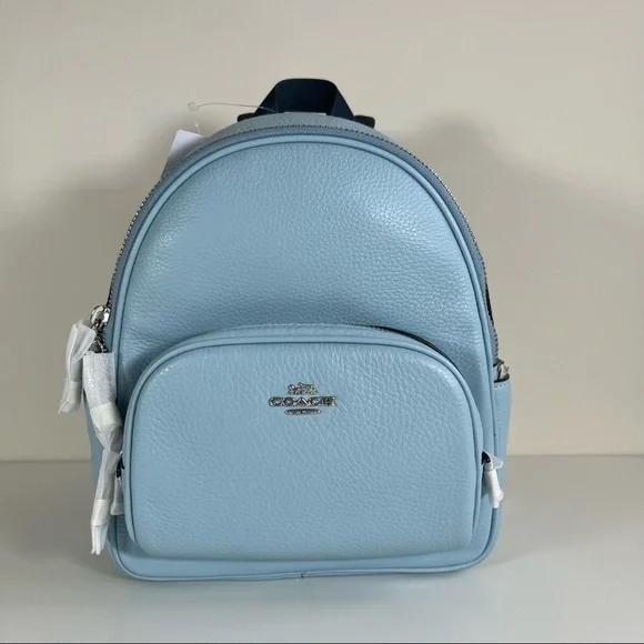 Coach Mini Court Backpack Powder Blue Pebbled Leather Coach Mini Court Backpack CR284 | Grailed main image 3